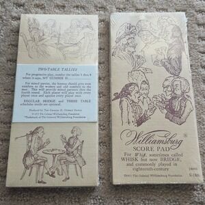 Williamsburg Bridge Score Pad Whist Card Game Tally Sheets Colonial‎ Sealed